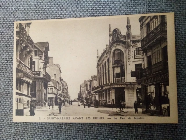 Cpa Saint Nazaire Avant Les Ruines La Rue De Nantes