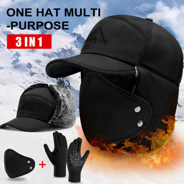 Gorro Para Hombre Gorros De Invierno Hombres Para El Frio Con Bufanda Punto new