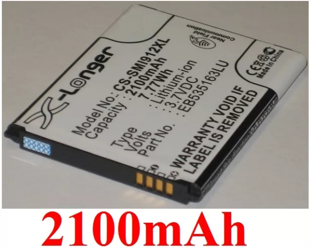 Batterie 2100mAh type EB535163LA Pour Samsung Samsung GT-I9060 Galaxy Grand Neo