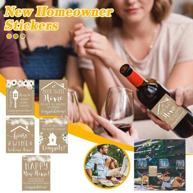 5 Rustic House Warming Presents, New Homeowner Stickers Label Gift or 7W3Q P2N6