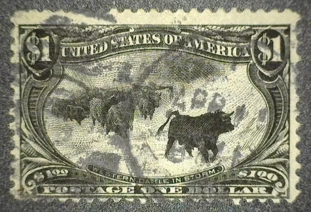 US Scott #292, 1898 $1.00 Trans-Mississippi Exposition - F/VF - Used
