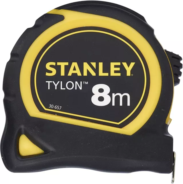 Flessometro Tylon 8 mt x 25 mm con clip di aggancio  STANLEY  0-30-657 2