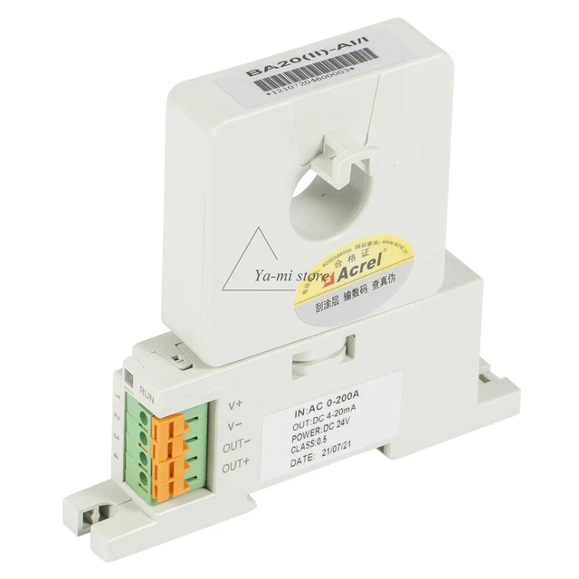 1X SPLIT SENSOR BA20II-AI/IF AC 0-200A current output 4-20mA $103.88 ...