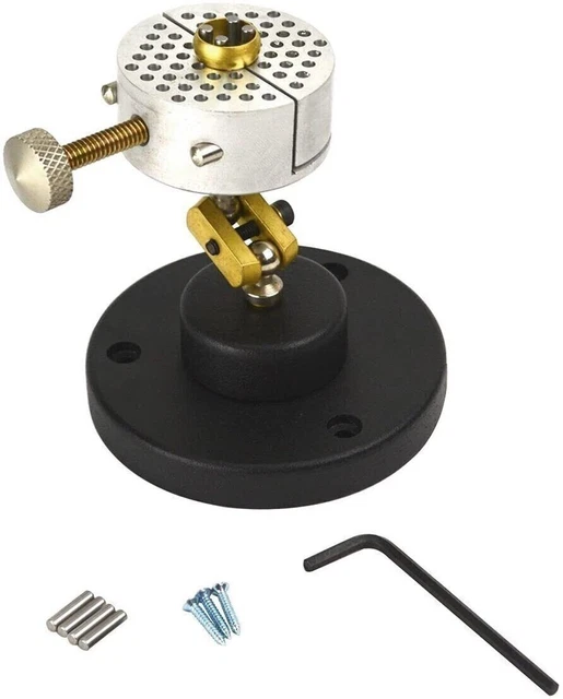 Universal Aluminum Work Holder Peg Clamp Base Jewelry Making Revolving Vise Benc