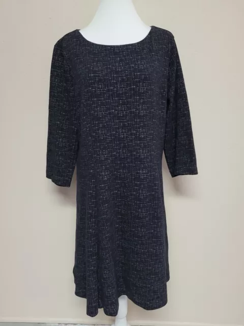 IMNYC ISAAC MIZRAHI Women's Dress 3/4 Sleeve Round Neck Cotton Blend.Size XL