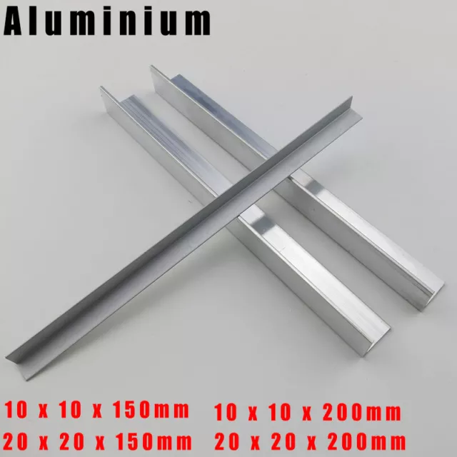 10 X 10mm/20 x 20mm Aluminium Angle Equal Length 150mm 200mm Metric L Profile