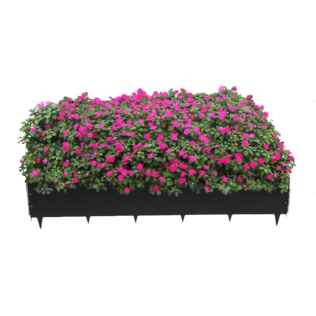 STEEL LANDSCAPE EDGING Borders 4Packs 40x8 Inch Bendable Stackable