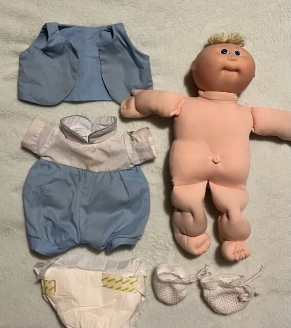 VTG CABBAGE PATCH Kids Preemie Blue Eye Tuft Blonde Mold 1 OK CBK w