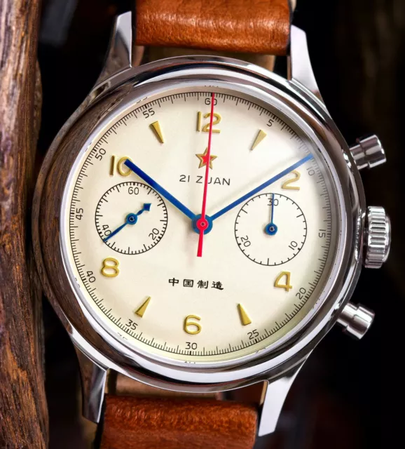 Red Star 1963 Air Force Chronograph Seagull ST19 38mm