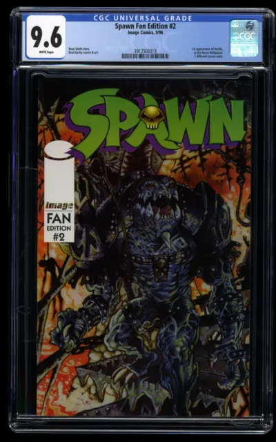 Spawn Fan Edition #2 CGC NM+ 9.6 White Pages Cover B Variant Image