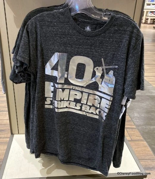 Disney Parks Star Wars 40th Empire Strikes Back Silver Logo T-Shirt SMALL NEW