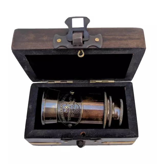 Brass Marine Miniature Telescope Desktop Gifts, Birthday Gift , Office gift Kids