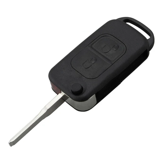 Car Key Flip Folding Shell Remote  Key Fob Case Cover 2 Button For Mercedes Benz
