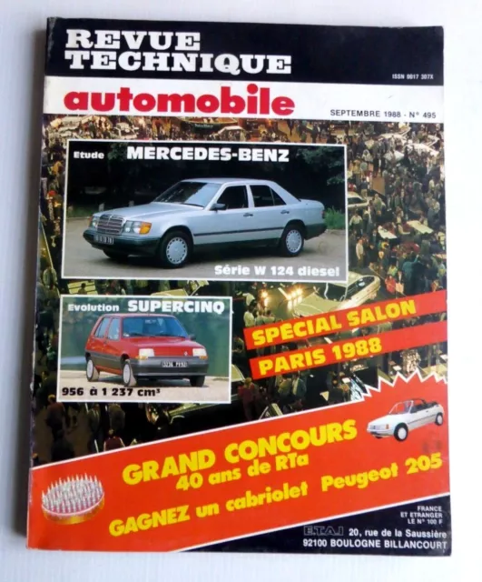 RTA Revue technique automobile MERCEDES BENZ SERIE W124 DIESEL