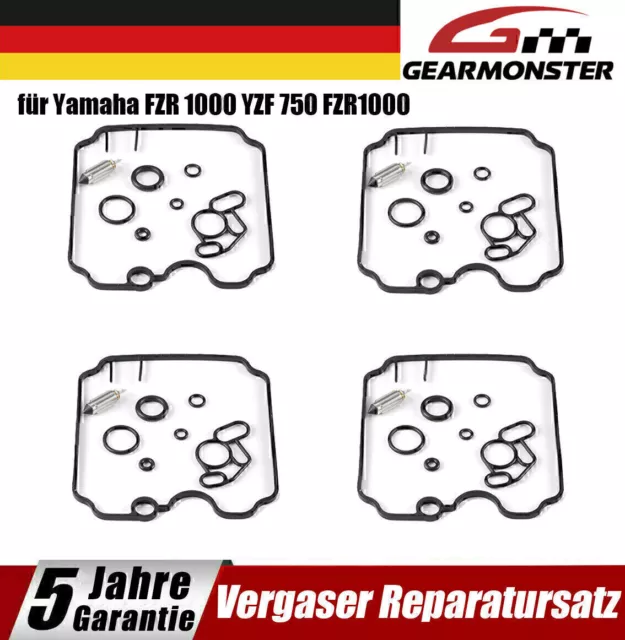 4x für Yamaha FZR 1000 YZF 750 FZR1000 Vergaser Reparatursatz Vergaserkit