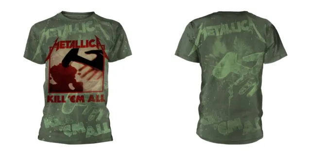 Metallica 'Kill Em All' All Over Print Green' T shirt - NEW