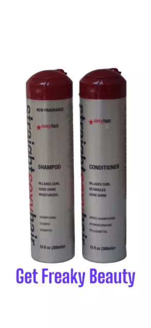 2 PACK. 10 oz. Straight Sexy Hair Shampoo & Conditioner. DUO. 300ml. NEW.