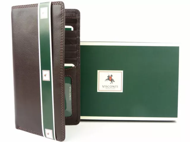 Mens Quality Slim Leather Suit Wallet by Visconti Gift Boxed Jacket