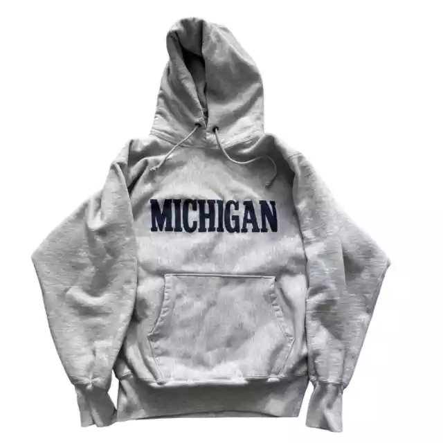 VINTAGE CHAMPION REVERSE weave gray Michigan hoodie sweatshirt $100.00 ...