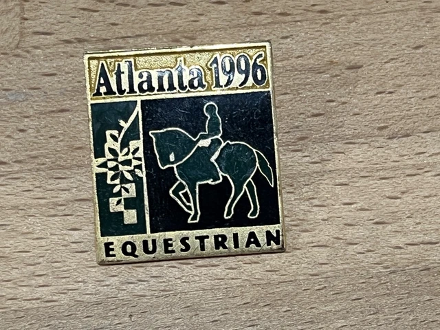 T-shirt Vintage Jeux Olympiques 1996 - Équitation - Hanes Gris Taille M