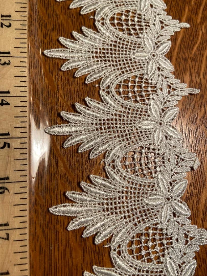 4 inch wide Rayon Venise Lace, Sold by the Yard