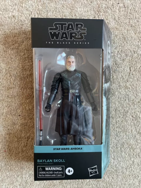 Star Wars Ahsoka Figura serie nera Baylan Skoll 6 pollici nuova e non aperta