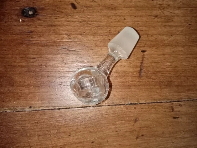 bouchon carafe verre cristal forme boule à vague pour flacon fiole en bon etat