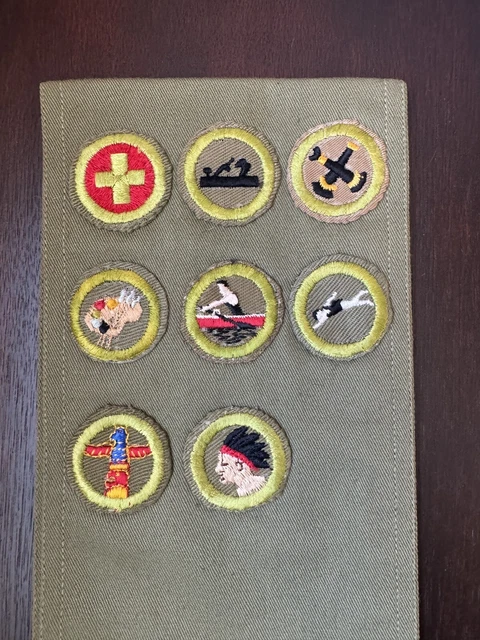 Vintage Boy Scouts Of America Sash Merit Badges BSA VTG Nice