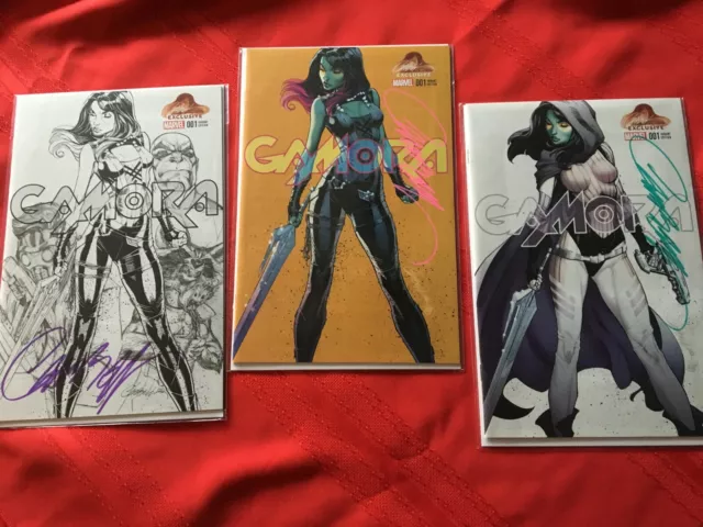 Marvel - Gamora #1 SIGNED J. Scott Campbell Exclusive Variant Lot A B C - NM
