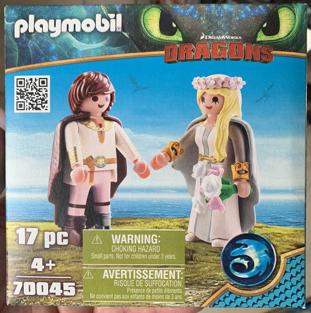 PLAYMOBIL 70045 Dragons | Astrid E Hiccup | Set Di Due Personaggi Con Accessori | Giocattolo Per Bambini
