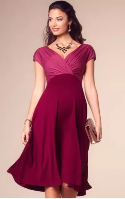 Tiffany Rose Alessandra Rosey Red Maternity And Nursing Dress Size 0 UK 6-8 £119