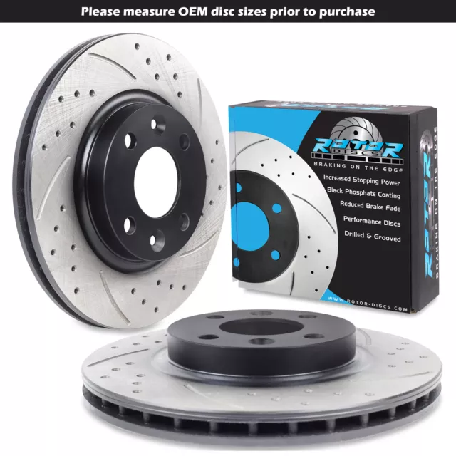 FRONT DRILLED GROOVED 258mm BRAKE DISCS FOR RENAULT TWINGO MK3 0.9 1.0 14+