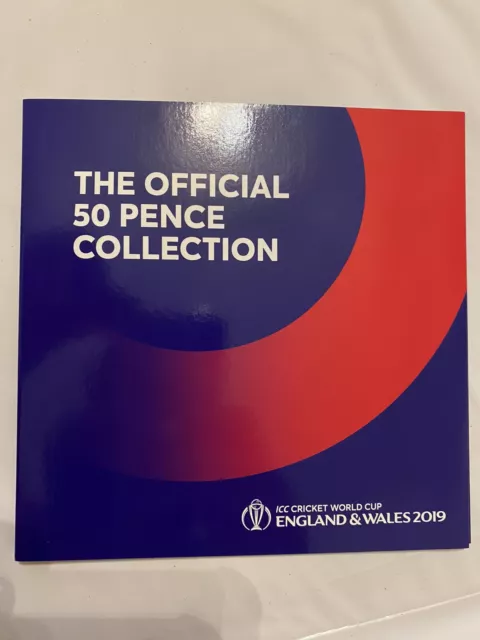 Brilliant uncirculated 2019 Official England Wales Cricket World Cup 50p set