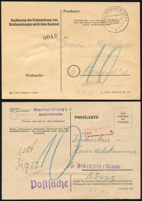 Bundesrepublik Deutschland, 1952, PS, Brief