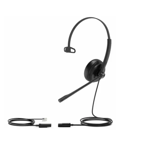 Mono Office Headphone with Microphone Headset Analog Wired - QD to RJ9