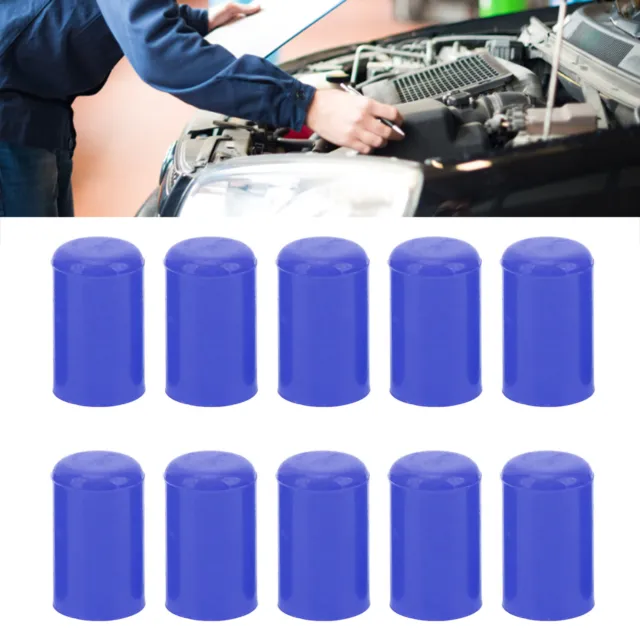 (Blue)10PCS 12mm Auto Intake Vacuum Hose Silicone Blanking Caps Tubing End