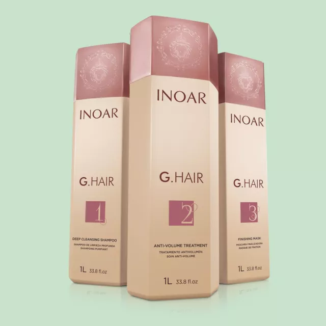 Kit Complet - Lissage Brésilien Inoar Ghair 3*1000ml/1L.