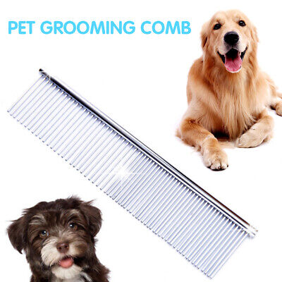 Pets Stainless Steel Comb Hair Brush Shedding Flea For Dogs Cat Trimmer Grooming