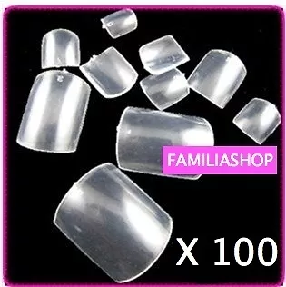 100 Faux Ongles Transparent Special Pied Capsules Pedicure