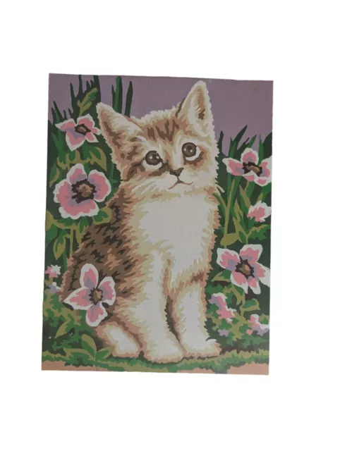 Vtg Paint By Number Cat Kitty Cat Lover 9 X 11.5 In