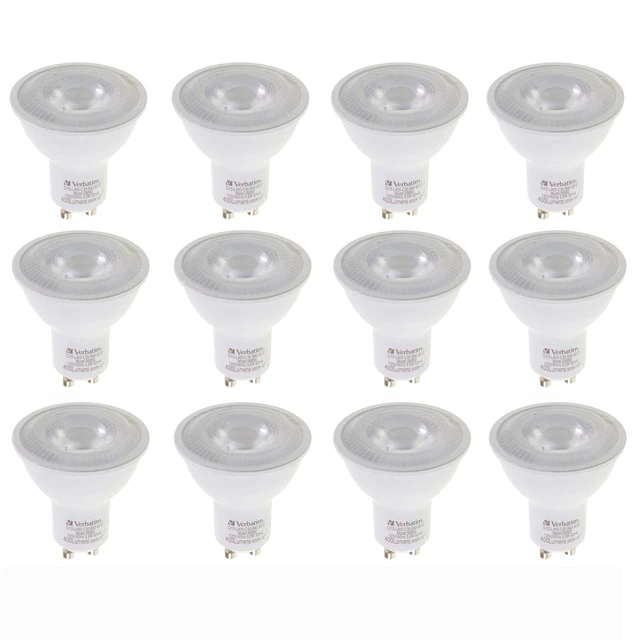 Verbatim 99890 Dimmable Par16 Led Bulb, Gu10, 5.5W, 400Lm, 40°, 3000K (12-Pack)