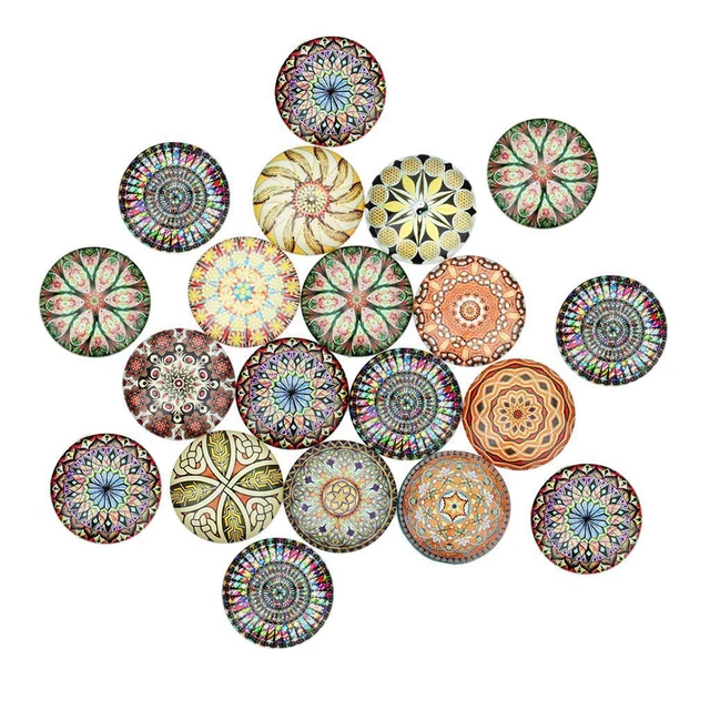 20 Stück Glas Flatback Scrapbooking Kuppel Cabochons für Kunsthandwerk