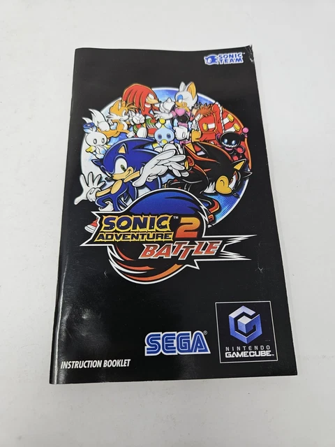 Manual Only) Sonic Adventure 2 Battle Nintendo Gamecube Authentic