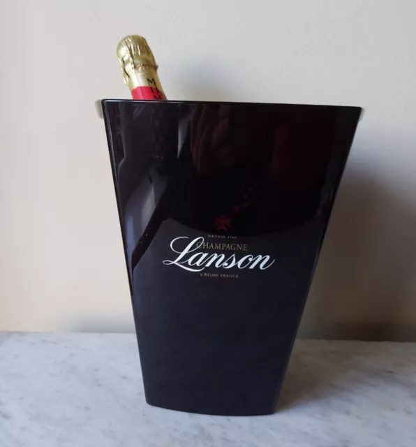 Lanson champagne bucket - Lanson Champagne Ice Bucket - Lanson Black Bucket