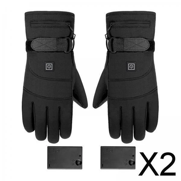 2X Gants Chauffants électriques Chauds Gants De Chaleur Thermique Ski Escalade