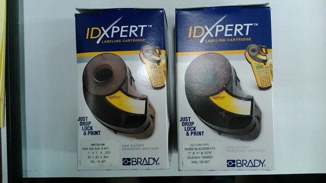Brady ID Xpert XSL-19-427 Self-Laminating Black On White Ribbon - NEW Lot of 2