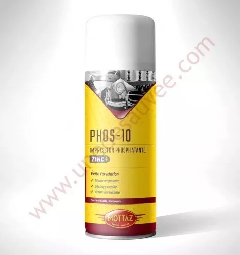 Impression Phosphatante Zinc+ Bombe Aérosol  Phos - 10 Mottaz 400 Ml