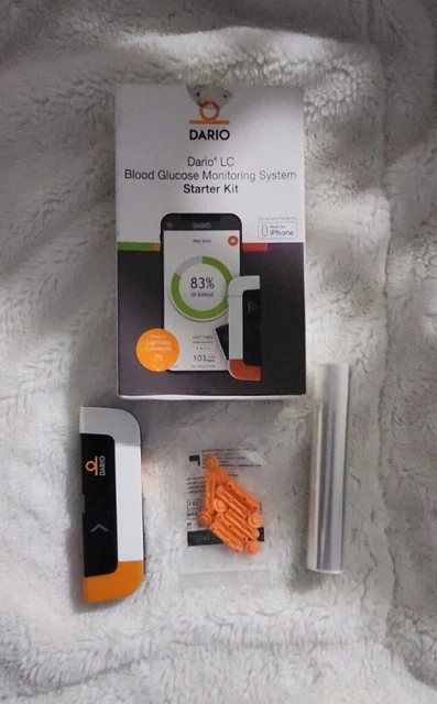 Sistema de monitoreo de glucosa en sangre Dario LC para iPhones - ver foto lo que está incluido