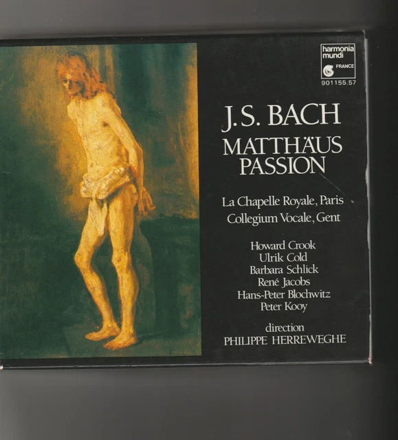 bach passion saint matthieu matthäus collegium herreweghe crook cold jacobs kooy