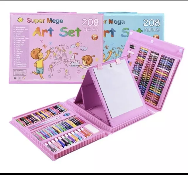 Super Mega Art  set 208 pieces,oil pastels, colours, painting , drawing Art Set